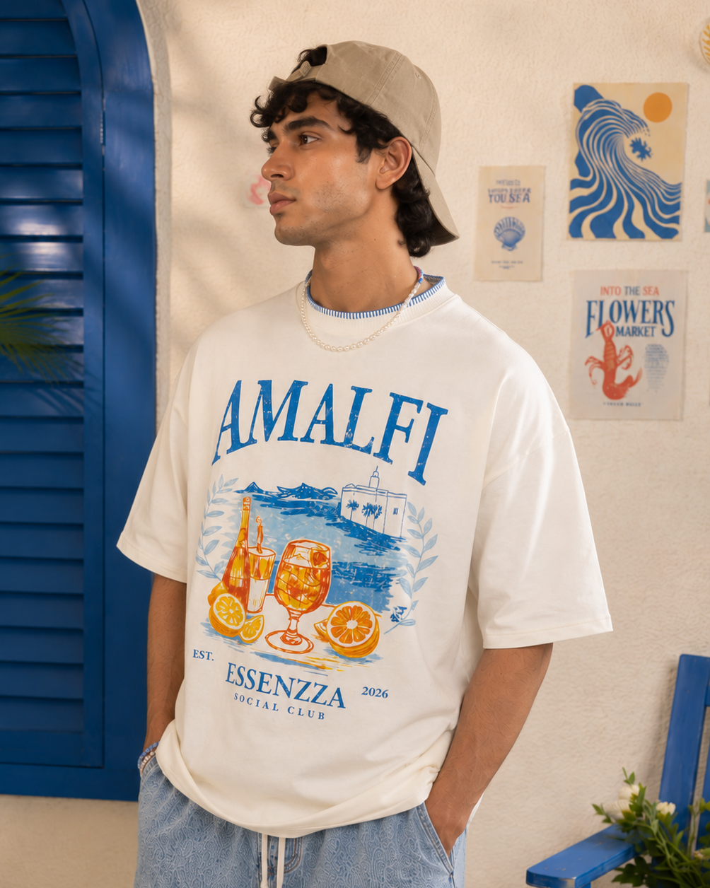 ESSENZZA - Amalfi Social Club Oversized T-Shirt