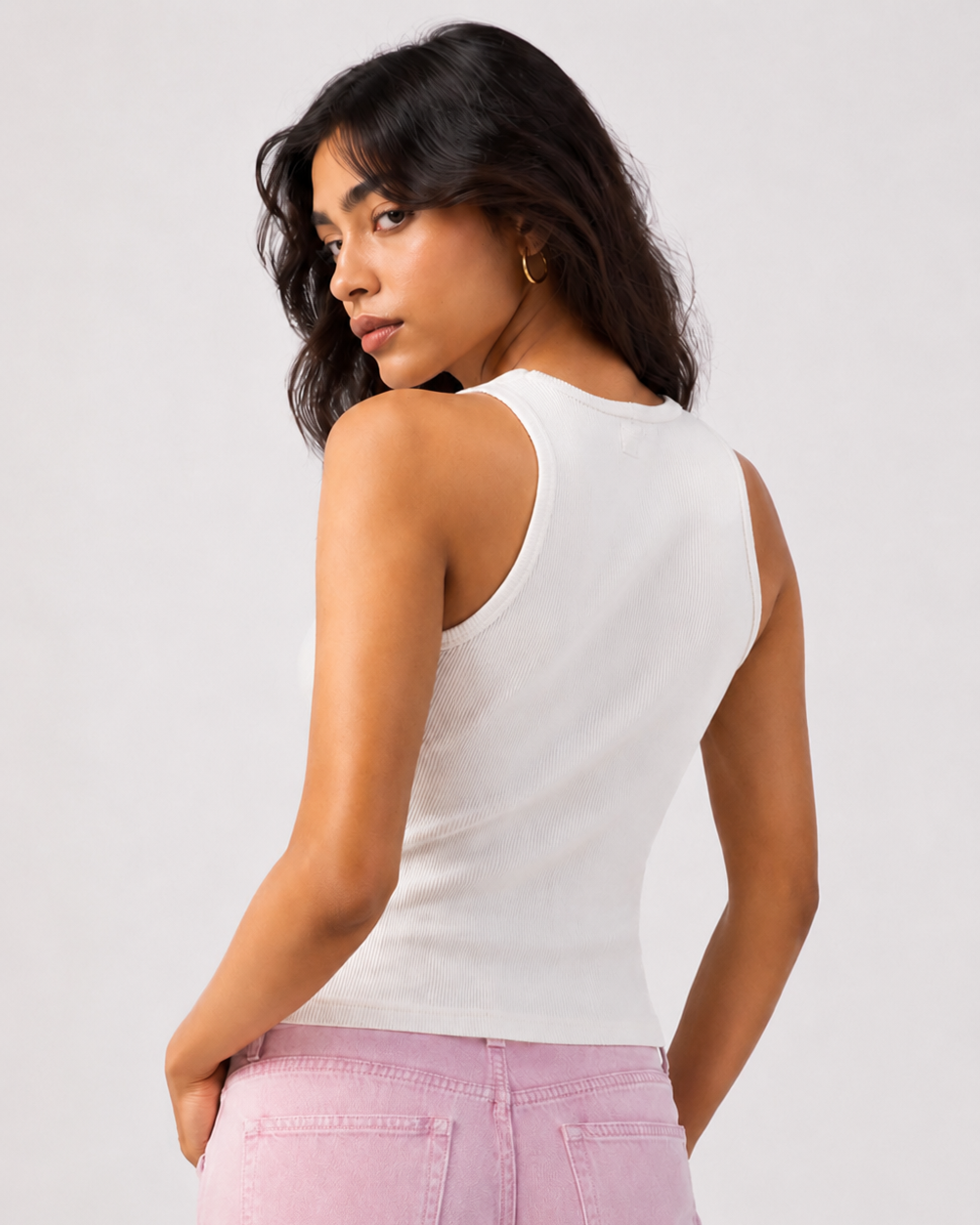 Essenzza -  White Studded Tank Top