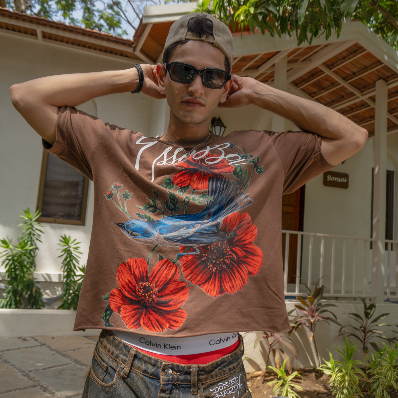 ESSENZZA — Aviary Bloom Boxy Tee — Premium Quality — ESSENZZA Luxury Streetwear