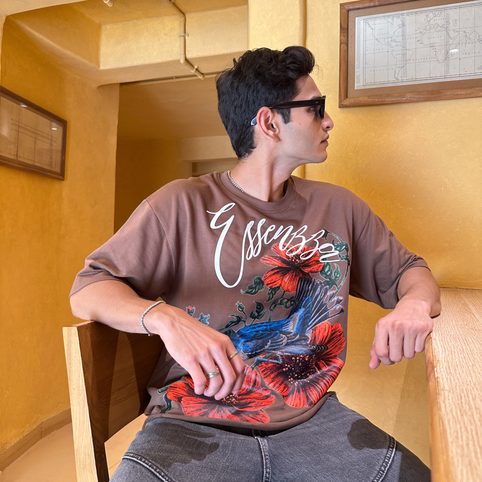 ESSENZZA — Aviary Bloom Boxy Tee — Designer Fashion — ESSENZZA Luxury Streetwear