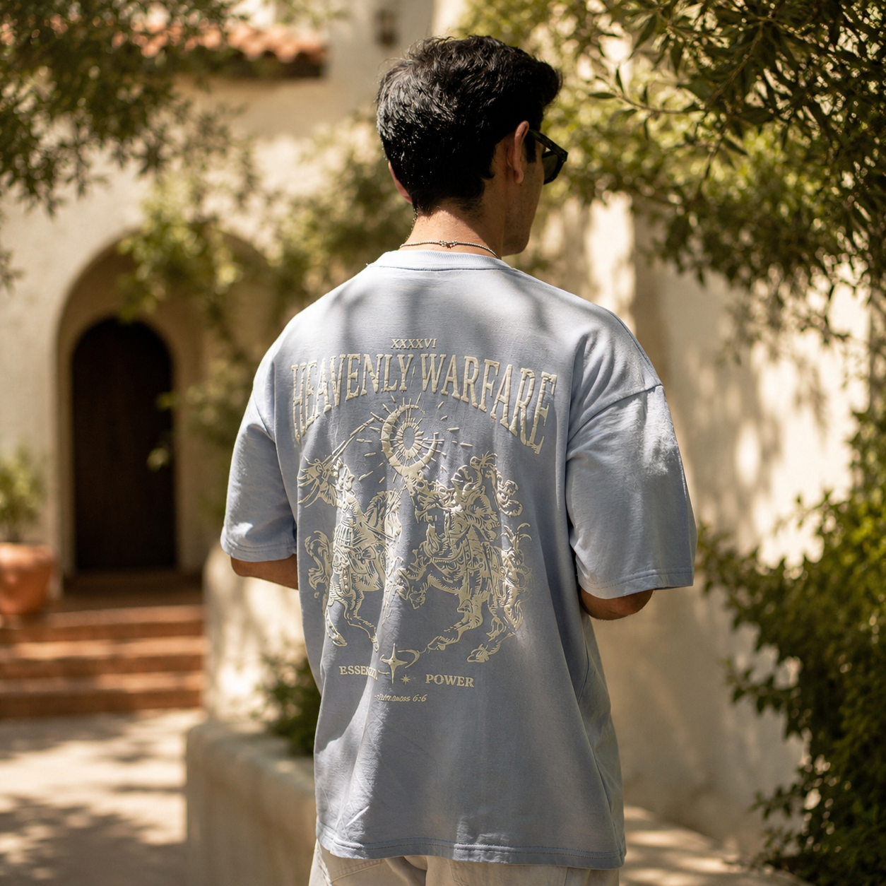 -ESSENZZA Heavenly Warfare Tee — Designer Fashion — ESSENZZA Luxury Streetwear